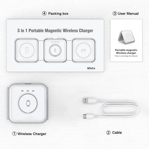 Saker Triple-fold Magnetic Wireless Charger