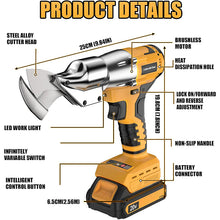Load image into Gallery viewer, Sakerplus Cordless Sheet Brushless Metal Cutter