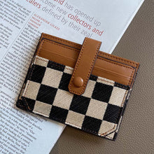 Load image into Gallery viewer, Women&#39;s Colorblock Plaid Pattern Compact Wallet