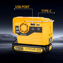 Load image into Gallery viewer, 200W Power Inverter for Dewalt/Makita/Milwaukee/Ryobi 18-20V to 120V Adapter