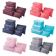 Load image into Gallery viewer, 6 Pieces of Portable Luggage Packing Cubes