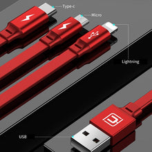 Load image into Gallery viewer, Multi-function 3 in 1 USB Charging Cable