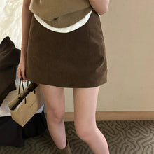 Load image into Gallery viewer, A-line Corduroy Casual Skirt