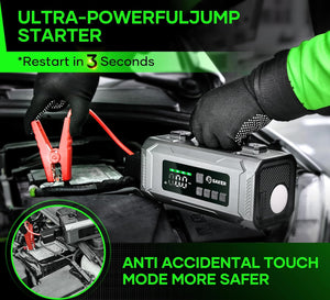 Saker Jump Starter with Air Compressor 6-in-1 Multifunctional