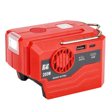 Load image into Gallery viewer, 200W Power Inverter for Dewalt/Makita/Milwaukee/Ryobi 18-20V to 120V Adapter
