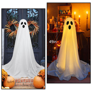Assemble Ghost Decorations for Front Porch Yard